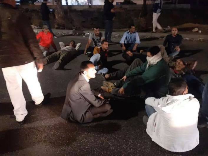 إغلاق طريق في الهاشمية