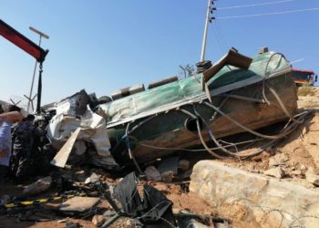 وفاة شخص اثر حادث تدهور تنك ماء في محافظة البلقاء