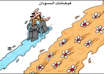 فيضانات السودان (كاريكاتير)