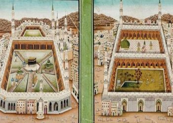 رسم بانورامي نادر للكعبة في مزاد عالمي (صور)