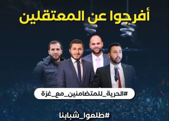 #طلعوا_شبابنا.. عاصفة إلكترونية تطالب بالإفراج عن معتقلي التضامن مع غزة