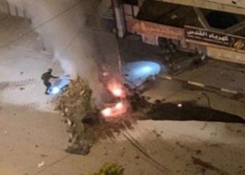 استشهاد 3 فلسطينيين بقصف الاحتلال مركبة في نابلس