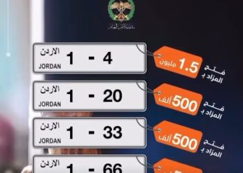 مزاد علني وجاهي اليوم لأرقام المركبات الأكثر تميزا #عاجل