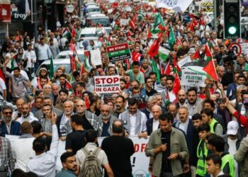 الآلاف يتظاهرون في إسطنبول دعمًا لغزة وأسطول الصمود (صور)